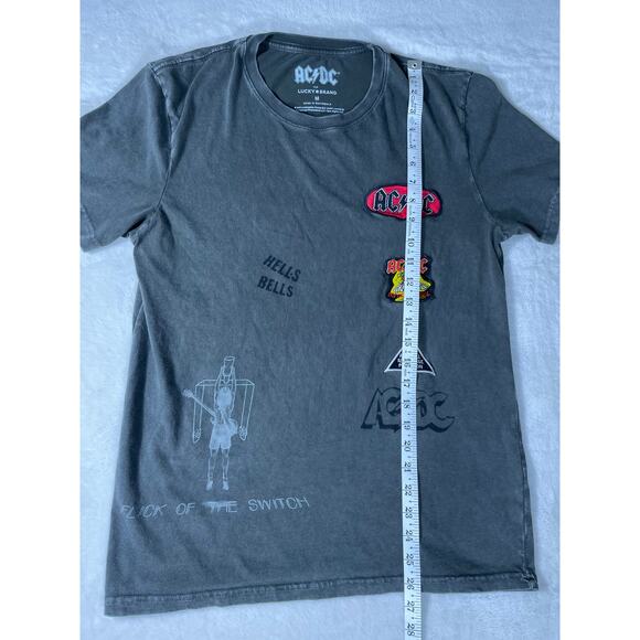 AC/DC Lucky Brand Graphic T-Shirt Gray Size M - Picture 4 of 6